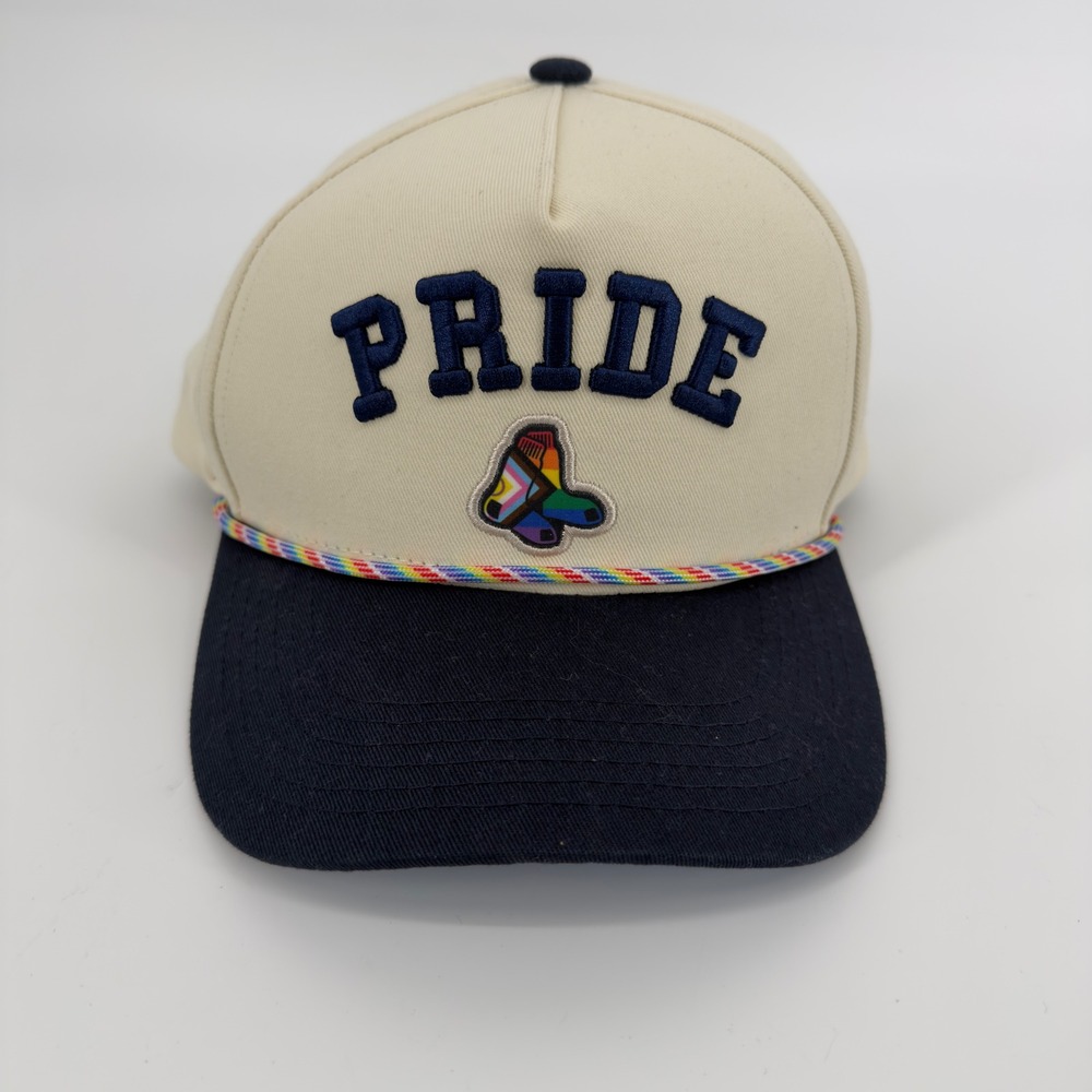 Boston Red Sox Pride Night Rainbow Snapback Rope Hat (Fenway Park SGA 6/9/2025)